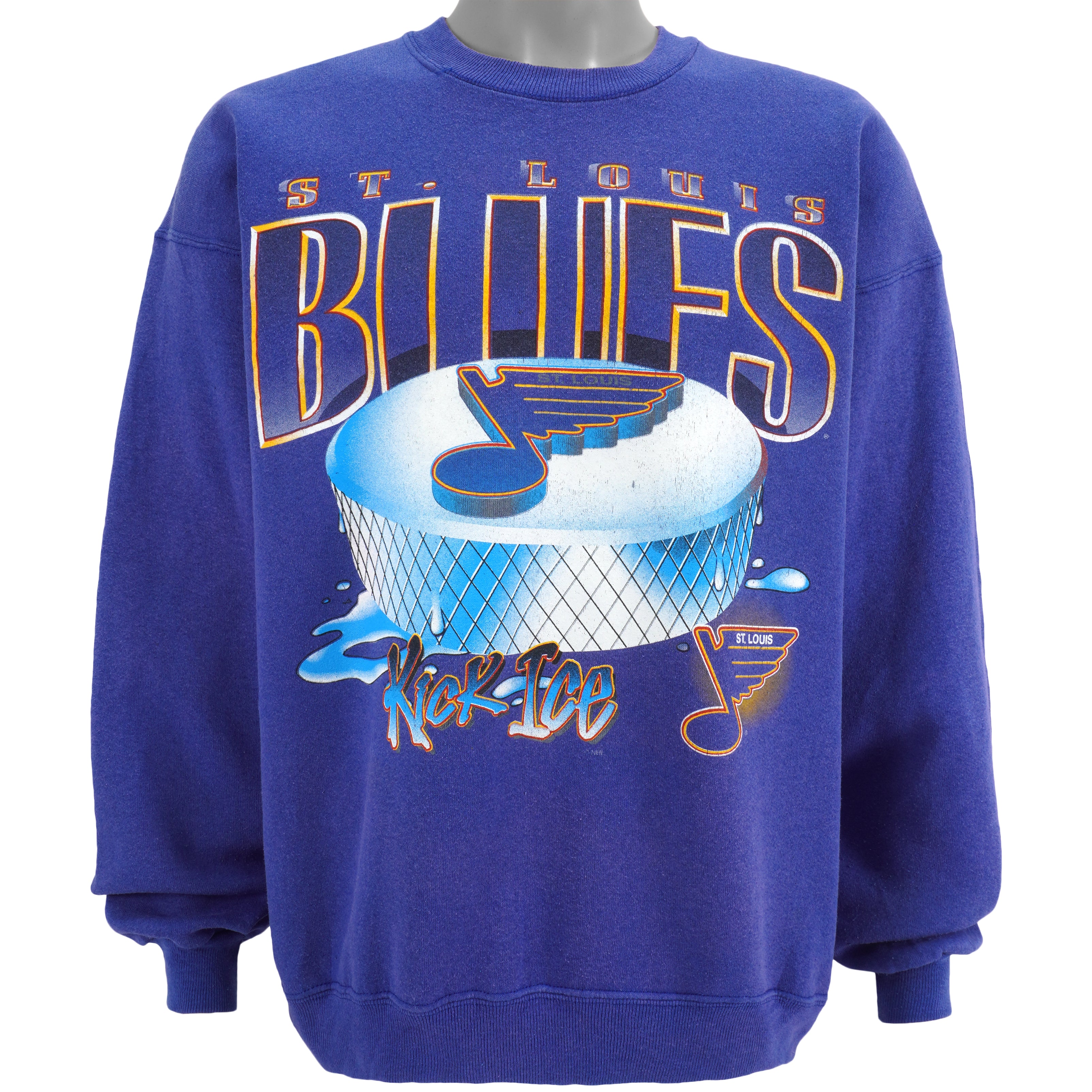 Vintage NHL (League Leader) - St. Louis Blues Crew Neck Sweatshirt 1990s  X-Large – Vintage Club Clothing