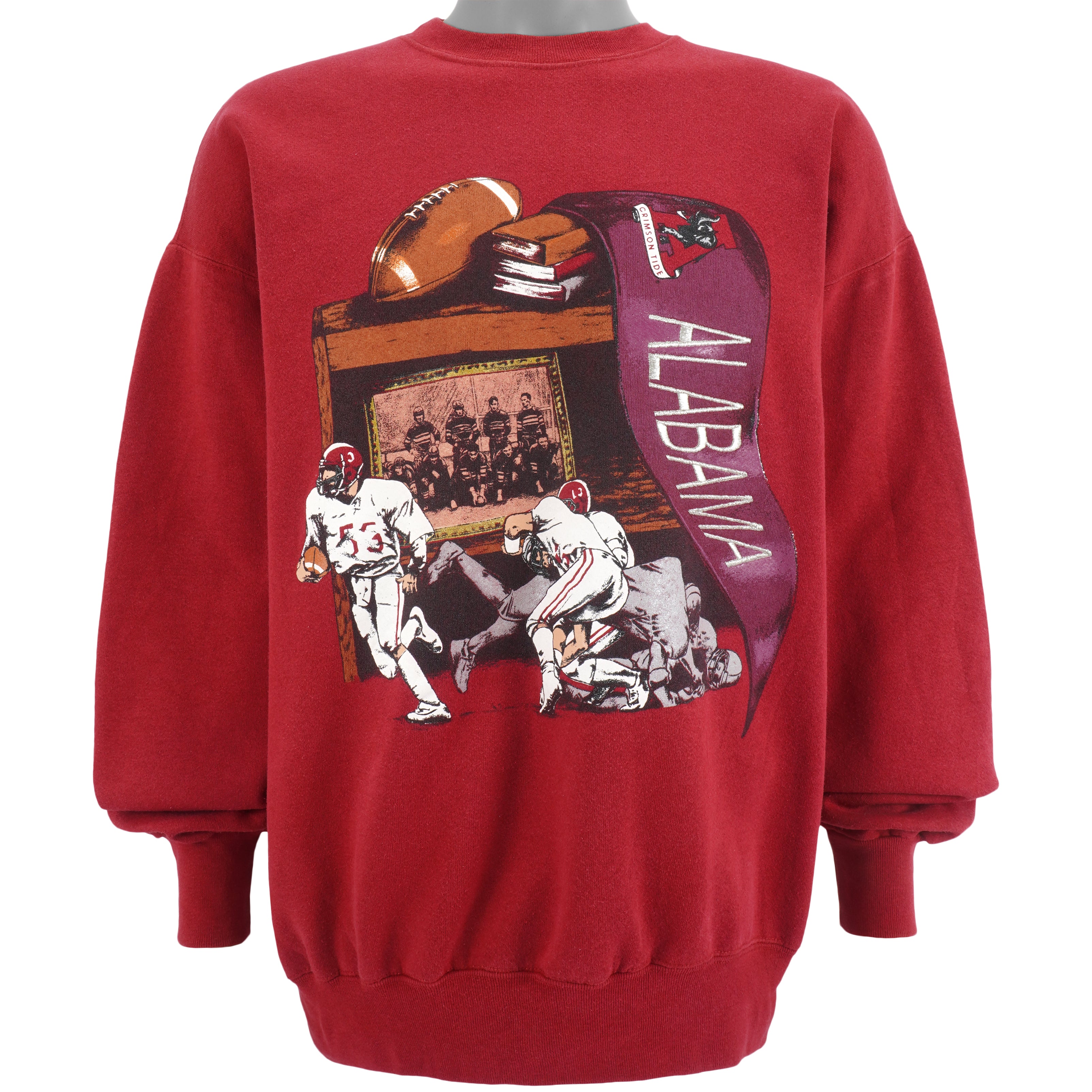 NCAA (Nutmeg) - Alabama Crimson Tide Crew Neck Sweatshirt 1990s X-Large Vintage Retro Football College