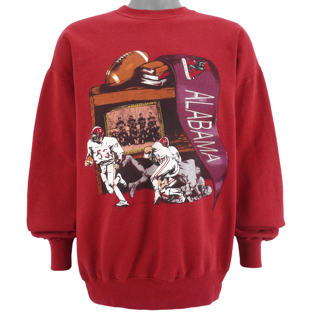 NCAA (Nutmeg) - Alabama Crimson Tide Crew Neck Sweatshirt 1990s X-Large Vintage Retro Football College