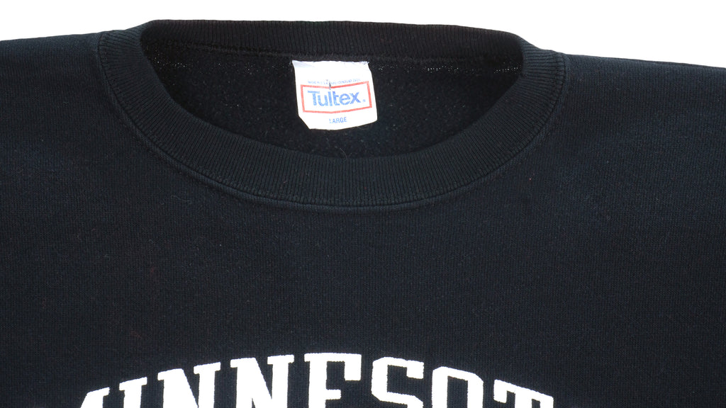 NHL (Tultex) - Minnesota North Stars Spell-Out Crew Neck Sweatshirt 1991 Large Vintage Retro Hockey