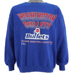 NBA (Competitor) - Washington Bullets Crew Neck Sweatshirt 1990s X-Large Vintage Retro Basketball