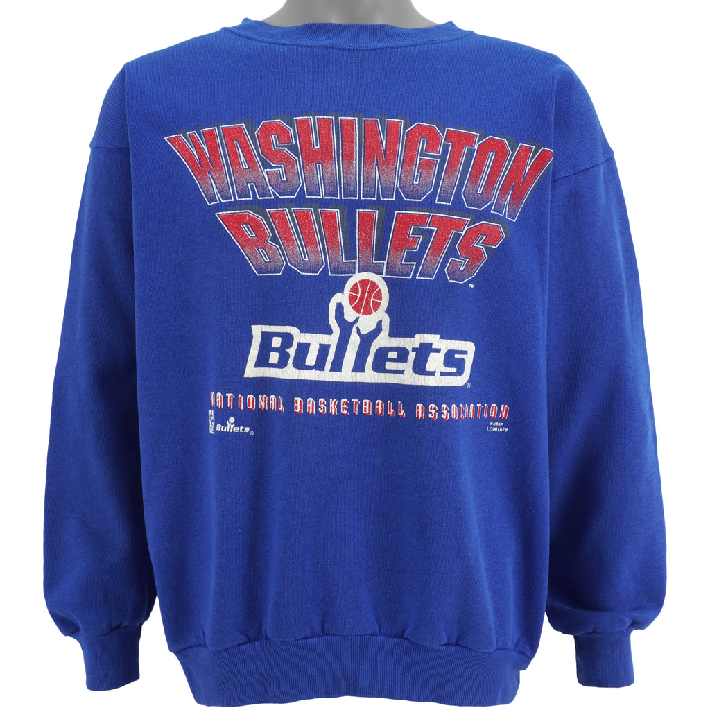 NBA (Competitor) - Washington Bullets Crew Neck Sweatshirt 1990s X-Large Vintage Retro Basketball