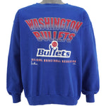 NBA (Competitor) - Washington Bullets Crew Neck Sweatshirt 1990s X-Large Vintage Retro Basketball