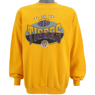 NCAA (Tultex) - LSU Tigers Crew Neck Sweatshirt 1990s X-Large