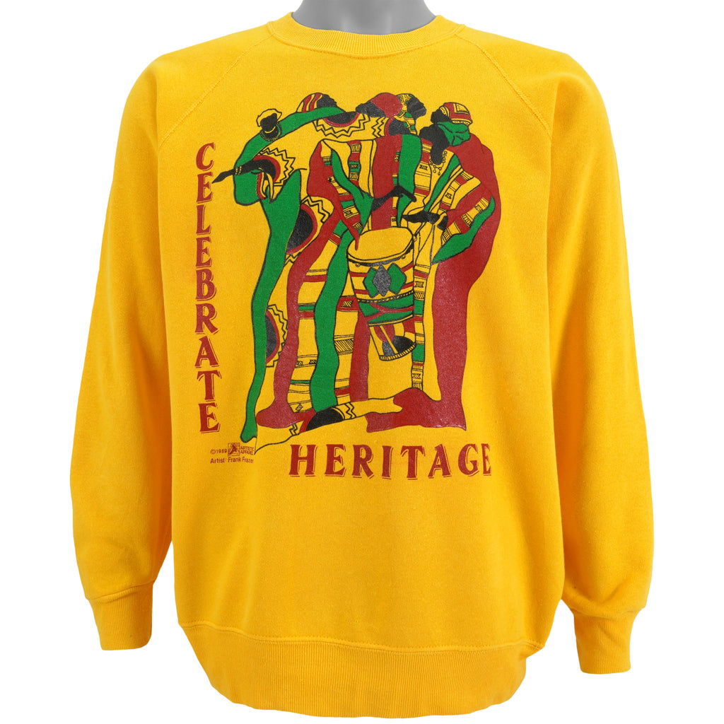 Vintage (BW) - Celebrate Heritage by Frank Frazier Sweatshirt 1989 Large Vintage Retro