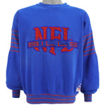 NFL (Nutmeg) - Buffalo Bills Embroidered Spell-Out Sweatshirt 1990s Large Vintage Retro Football