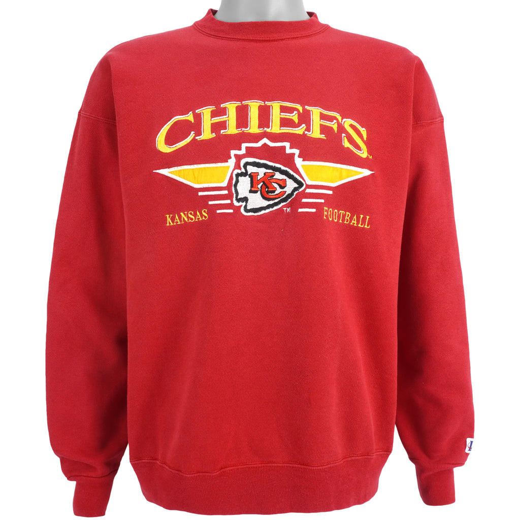 NFL (Logo Athletic) - Kansas City Chiefs Crew Neck Sweatshirt 1990s X-Large Vintage Retro Football