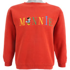 Disney (Mickey & Co.) - Minnie Embroidered Crew Neck Sweatshirt 1990s Large Vintage Retro