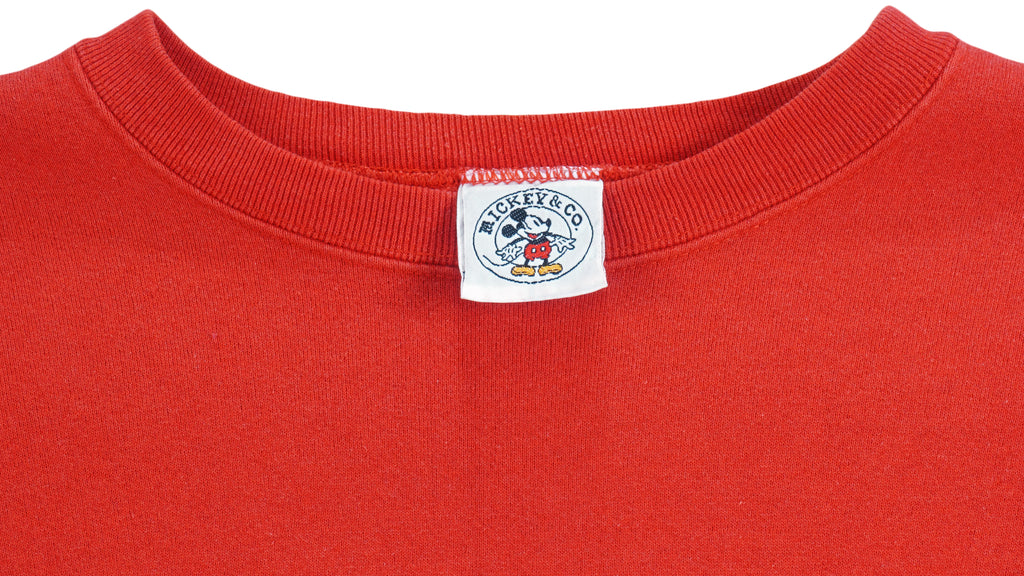 Disney (Mickey & Co.) - Minnie Embroidered Crew Neck Sweatshirt 1990s Large Vintage Retro