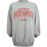 NHL (CCM) - Detroit Red Wings Crew Neck Sweatshirt 1990s X-Large Vintage Retro Hockey
