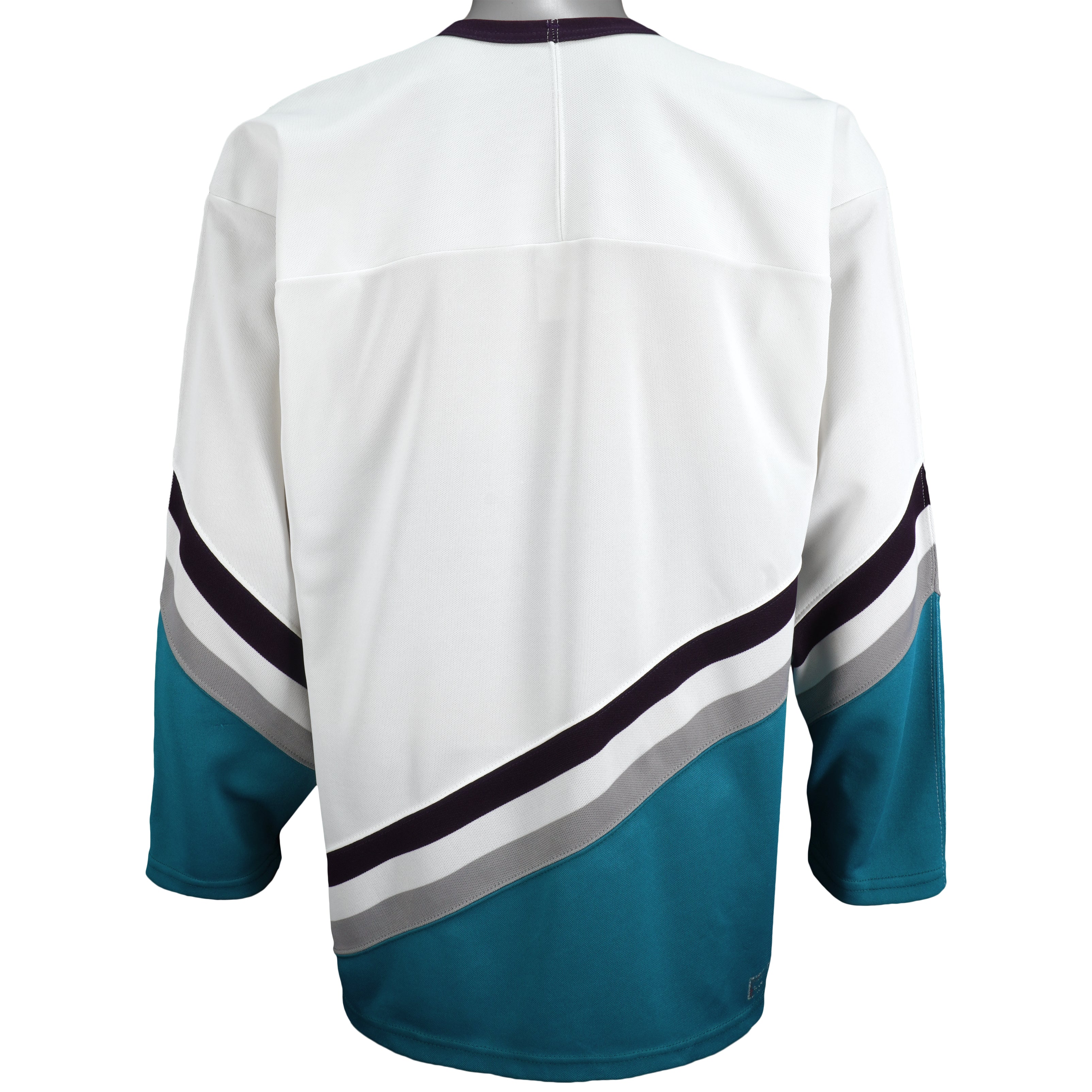 vintage ANAHEIM MiGHTY DUCKS SHIRT | LARGE | JERSEY-STYLE | MAJESTIC NHL 90s