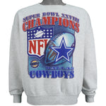 Starter - Dallas Cowboys, Super Bowl Champions Spell-Out Sweatshirt 2004 Large Vintage Retro Football