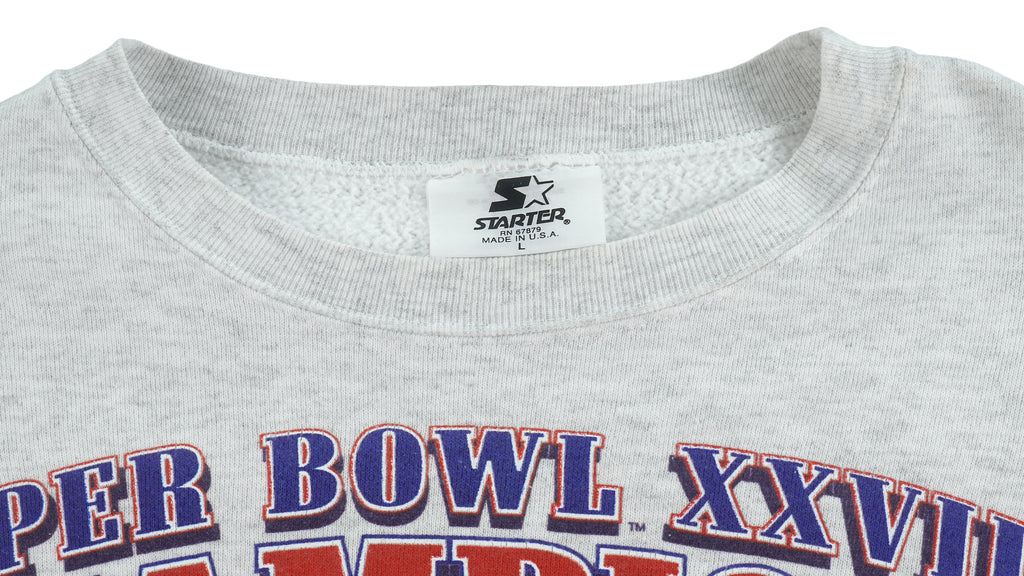 Starter - Dallas Cowboys, Super Bowl Champions Spell-Out Sweatshirt 2004 Large Vintage Retro Football