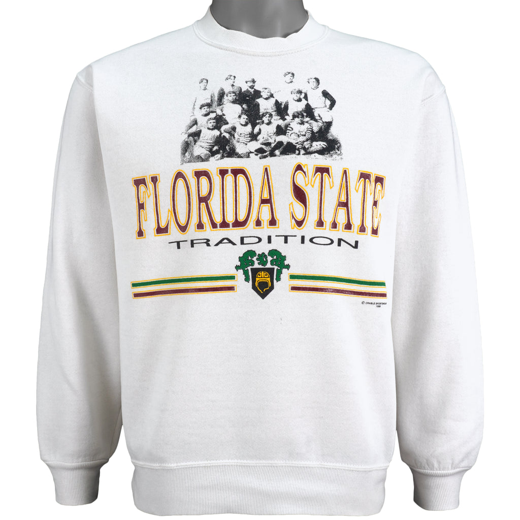 NCAA (H. Wolf & Sons) - Florida State Tradition Crew Neck Sweatshirt 1989 Medium Vintage Retro Football College