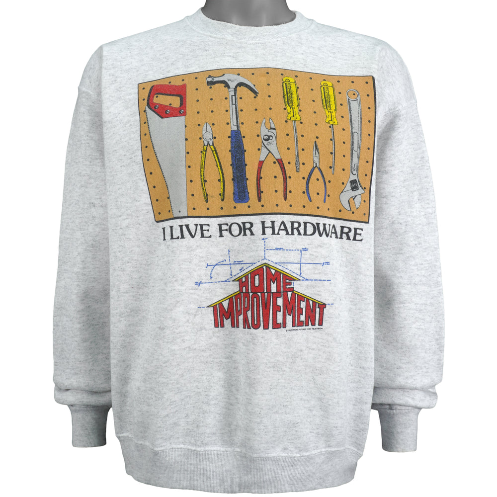 Vintage (Santee) - Home Improvement, I live For Hardware Crew Neck Sweatshirt 1990s Large Vintage Retro
