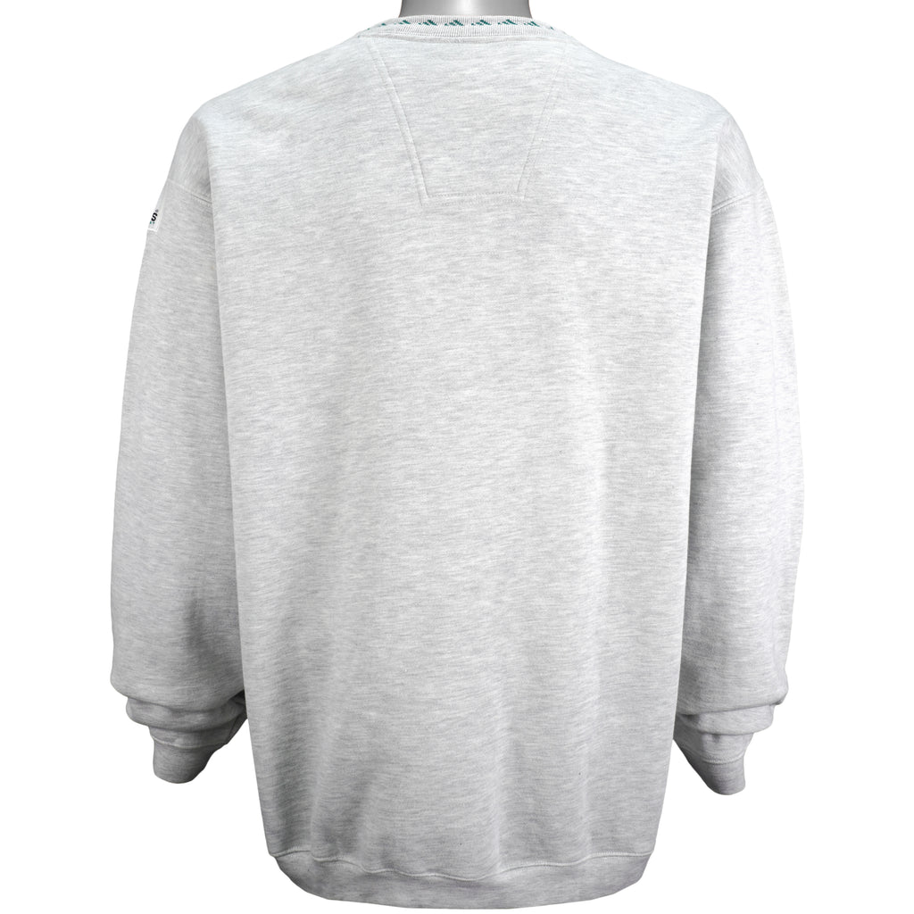 Adidas - Grey Adidas Equipment Embroidered Sweatshirt 1990s Large Vintage Retro
