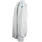 Adidas - Grey Adidas Equipment Embroidered Sweatshirt 1990s Large Vintage Retro