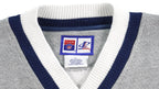 NFL (Logo Athletic) - Dallas Cowboys Embroidered V-Neck Sweatshirt 1990s Large Vintage Retro Football