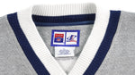 NFL (Logo Athletic) - Dallas Cowboys Embroidered V-Neck Sweatshirt 1990s Large Vintage Retro Football