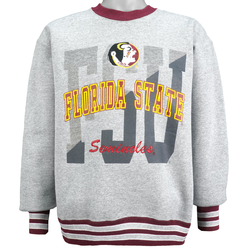 NCAA (Jansports) - Florida State Seminoles Crew Neck Sweatshirt 1990s Large Vintage Retro Football College