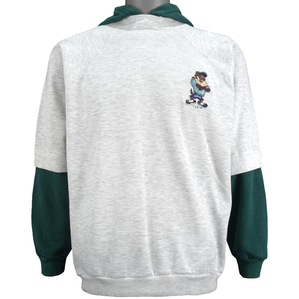 Looney Tunes - Tasmanian Devils Hooded Sweatshirt 1990s X-Large Vintage Retro