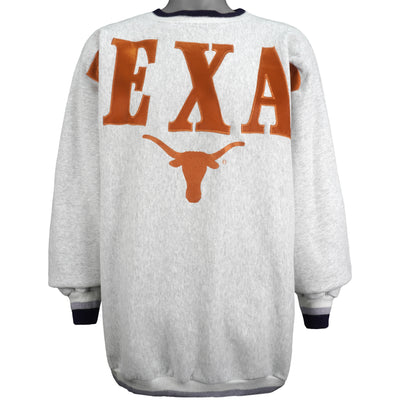 NCAA (Travux) - Texas Longhorns Spell-Out Crew Neck Sweatshirt 1990s X-Large