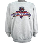 NBA (Tultex) - Toronto Raptors Spell-Out Crew Neck Sweatshirt 1990s X-Large Vintage Retro Basketball