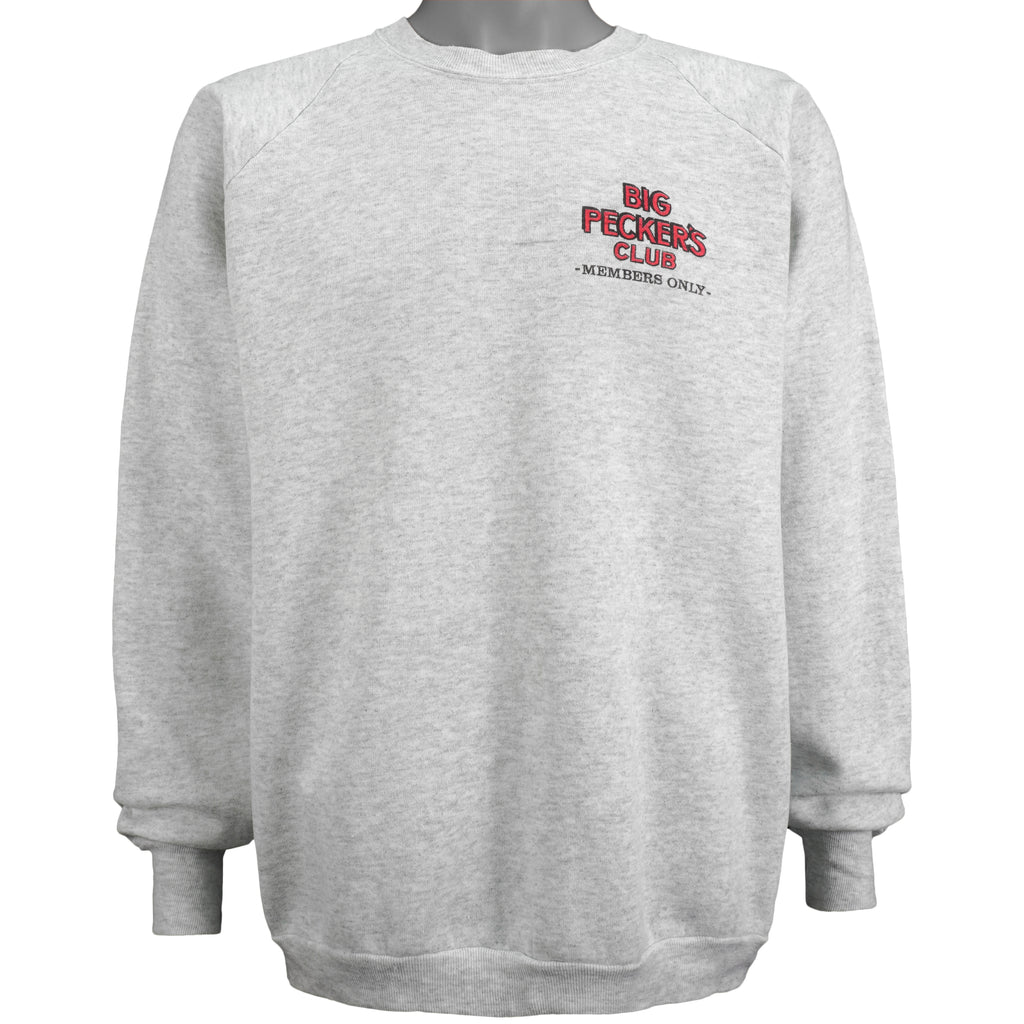 Vintage - Big Peckers Club Crew Neck Sweatshirt 1990s X-Large Vintage Retro