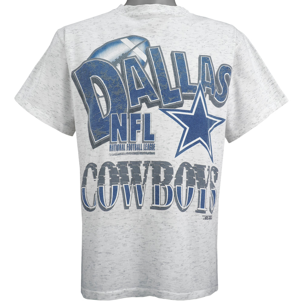 NFL (Trench) - Dallas Cowboys Spell-Out T-Shirt 1990s Large Vintage Retro Football