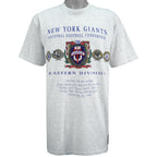NFL (Nutmeg) - New York Giants Spell-Out T-Shirt 1990s X-Large Vintage Retro Football