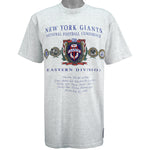 NFL (Nutmeg) - New York Giants Spell-Out T-Shirt 1990s X-Large Vintage Retro Football