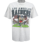NFL (Jostens) - Oakland Raiders X Taz T-Shirt 1992 Medium Vintage Retro Football