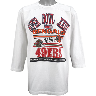 NFL (Ravens) - Super Bowl XXIII Bengals VS 49ers 3/4-Sleeve Shirt 1989 X-Large