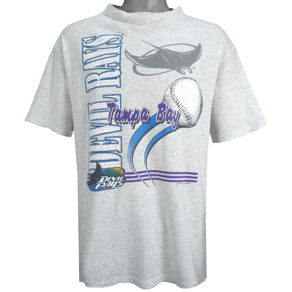 MLB - Tampa Bay Devil Rays Big Logo T-Shirt 1995 X-Large Vintage Retro Baseball