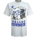 NFL (Front Pages) - Dallas Cowboys Grey T-Shirt 1994 Large Vintage Retro Football