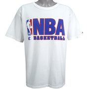 Champion - White NBA BasketballT-shirt 1990s X-Large Vintage Retro