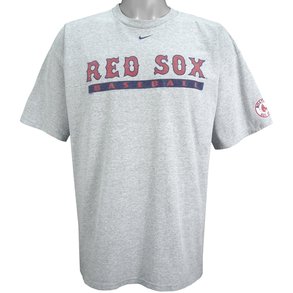 Nike - Grey Boston Red Sox T-Shirt 2001 X-Large Vintage Retro Baseball