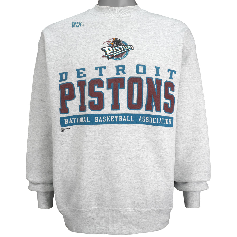 NBA (Pro Player) - Detroit Pistons Sweatshirt 1990s Large Vintage Retro Basketball