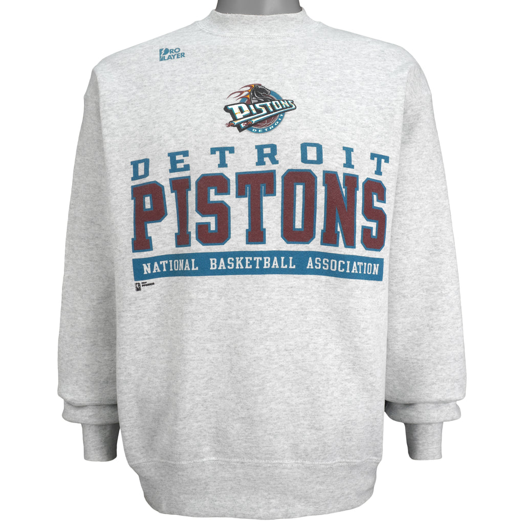 NBA (Pro Player) - Detroit Pistons Sweatshirt 1990s Large Vintage Retro Basketball