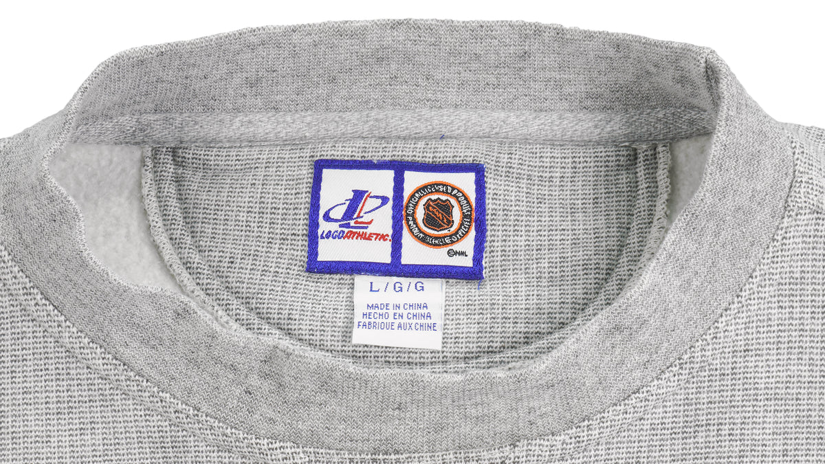 NHL (Logo Athletic) - Colorado Avalanche Embroidered Sweatshirt 1990s Large Vintage Retro Hockey