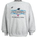 NFL (Logo Athletic) - Carolina Panthers Embroidered Sweatshirt 1990s X-Large Vintage Retro Football