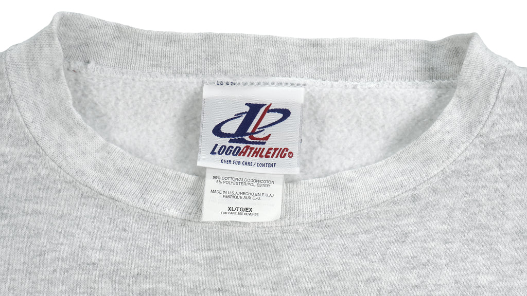 NFL (Logo Athletic) - Carolina Panthers Embroidered Sweatshirt 1990s X-Large Vintage Retro Football