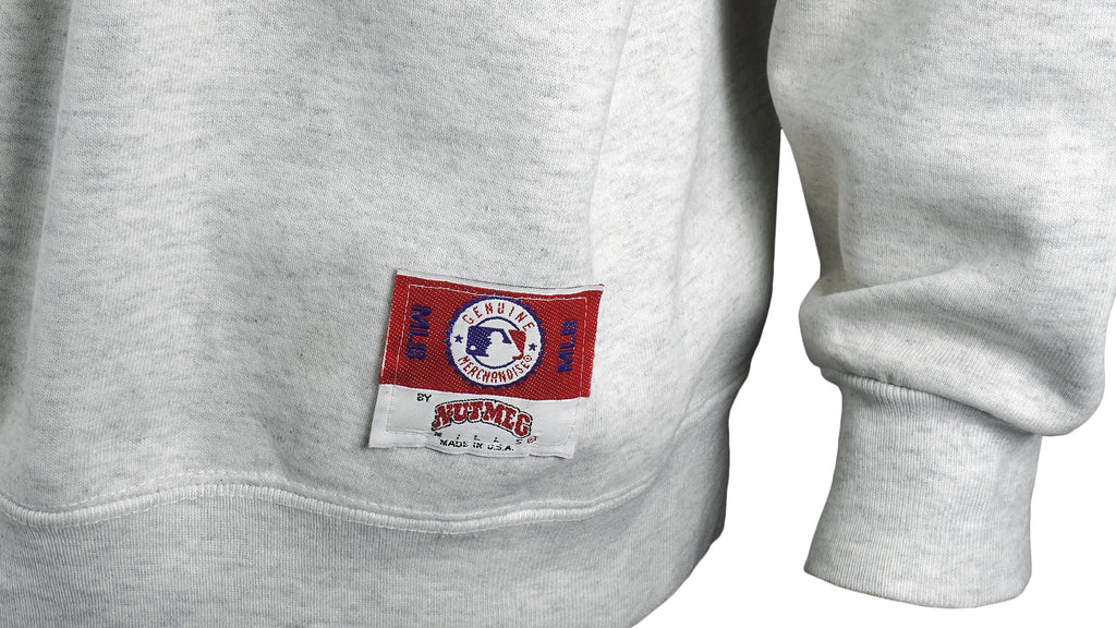 MLB (Nutmeg) - World Series, Blue Jays VS Braves Crew Neck Sweatshirt 1992 X-Large Vintage Retro Baseball