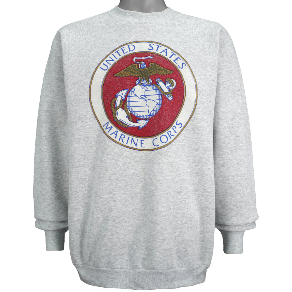 Vintage - United States Marine Corps Crew Neck Sweatshirt 1990s X-Large Vintage Retro