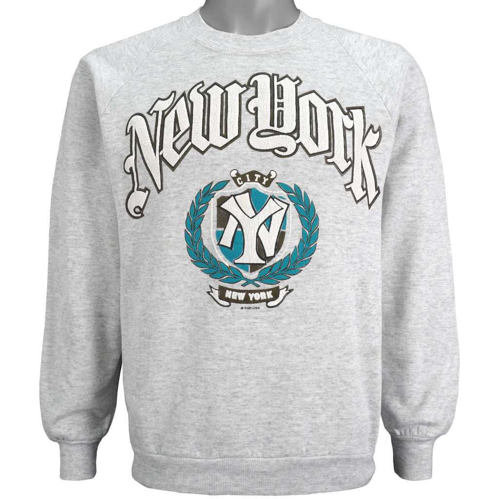 Vintage (Jerzees) - New York Spell-Out Sweatshirt 1990s Large Vintage Retro