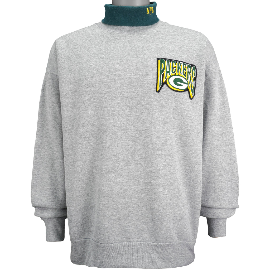 NFL (Majestic) - Green Bay Packers Turtleneck Sweatshirt 1990s X-Large Vintage Retro Football