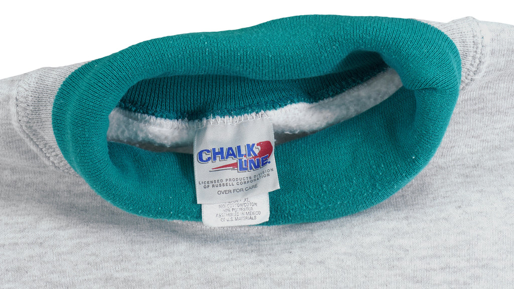 NFL (Chalk Line) - Miami Dolphins Turtleneck Sweatshirt 1990s X-Large Vintage Retro