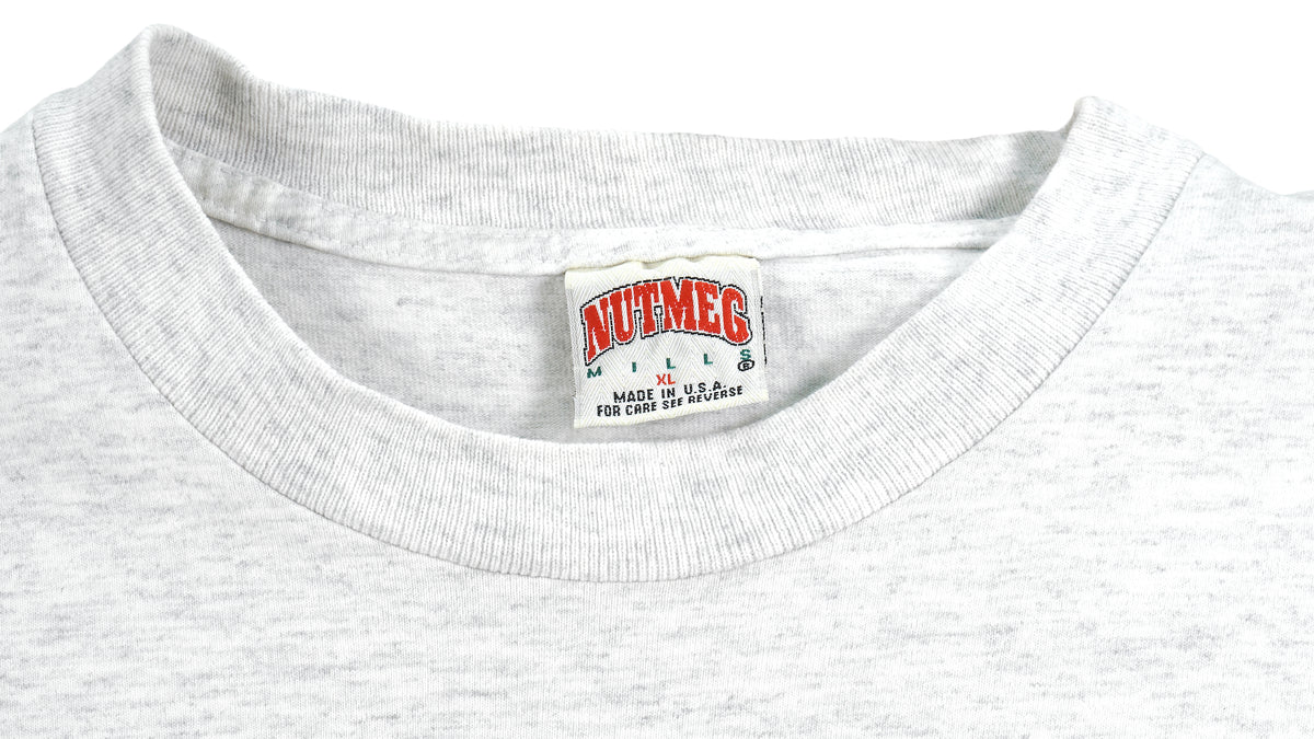 NFL (Nutmeg) - Denver Broncos Spell-Out Crew Neck Sweatshirt 1990s X-Large Vintage Retro