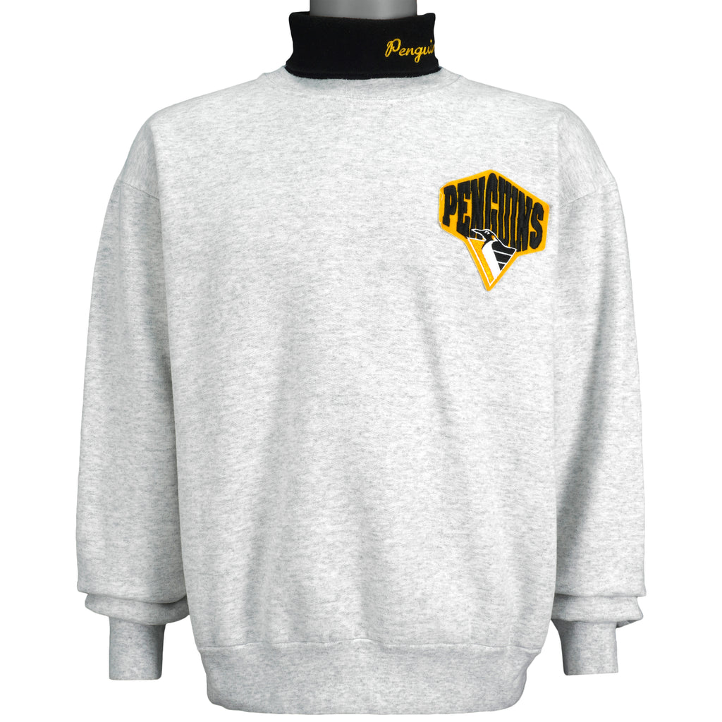 NHL (Off The Bench) - Pittsburgh Penguins Turtleneck Sweatshirt 1990s X-Large Vintage Retro Hockey