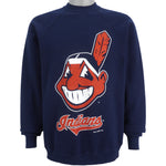 MLB (Tultex) - Cleveland Indians Crew Neck Sweatshirt 1995 Large